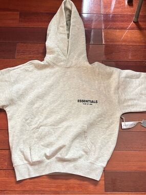 ESSENTIALS Neutral Light Gray Pullover Hoodie